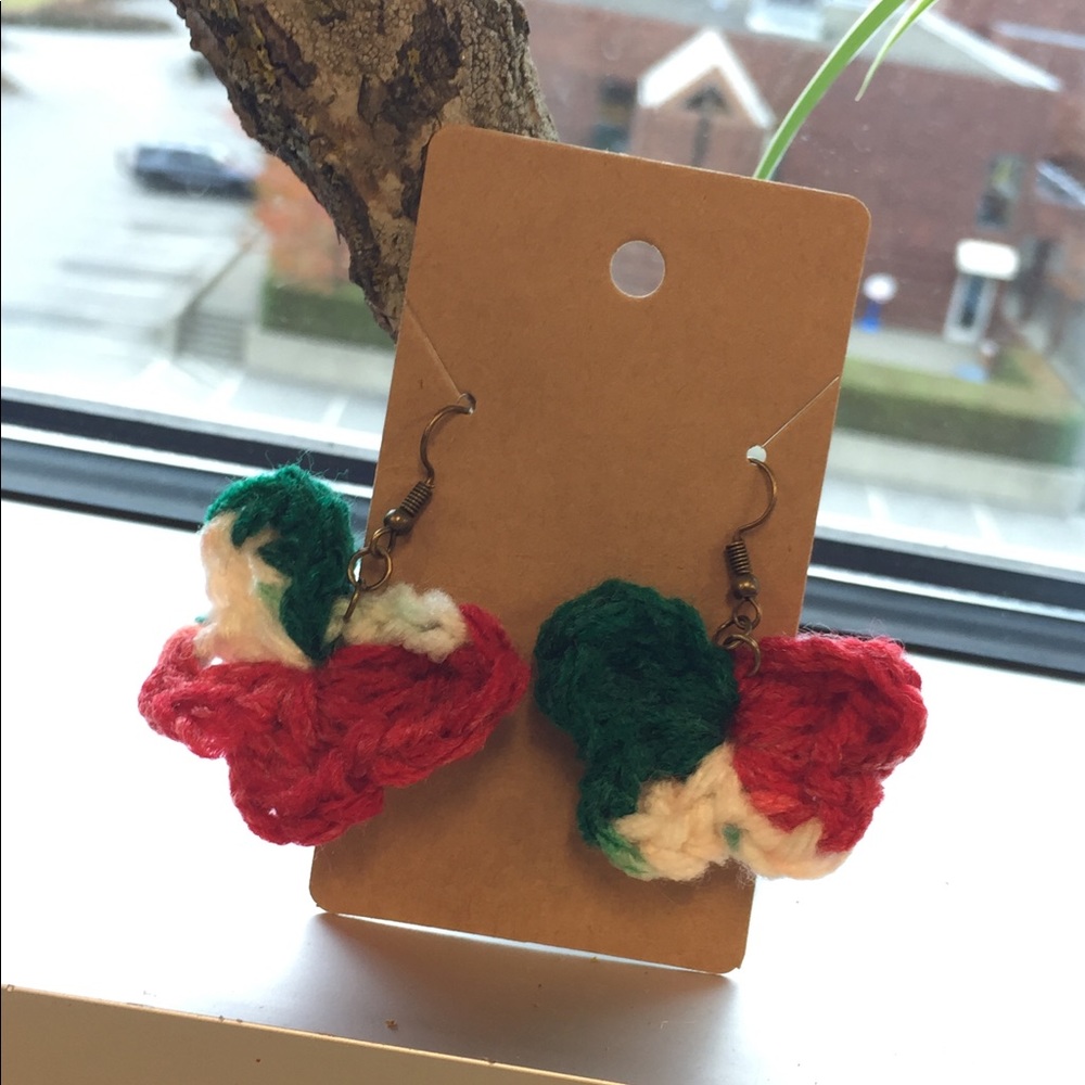 Christmas butterfly earrings
